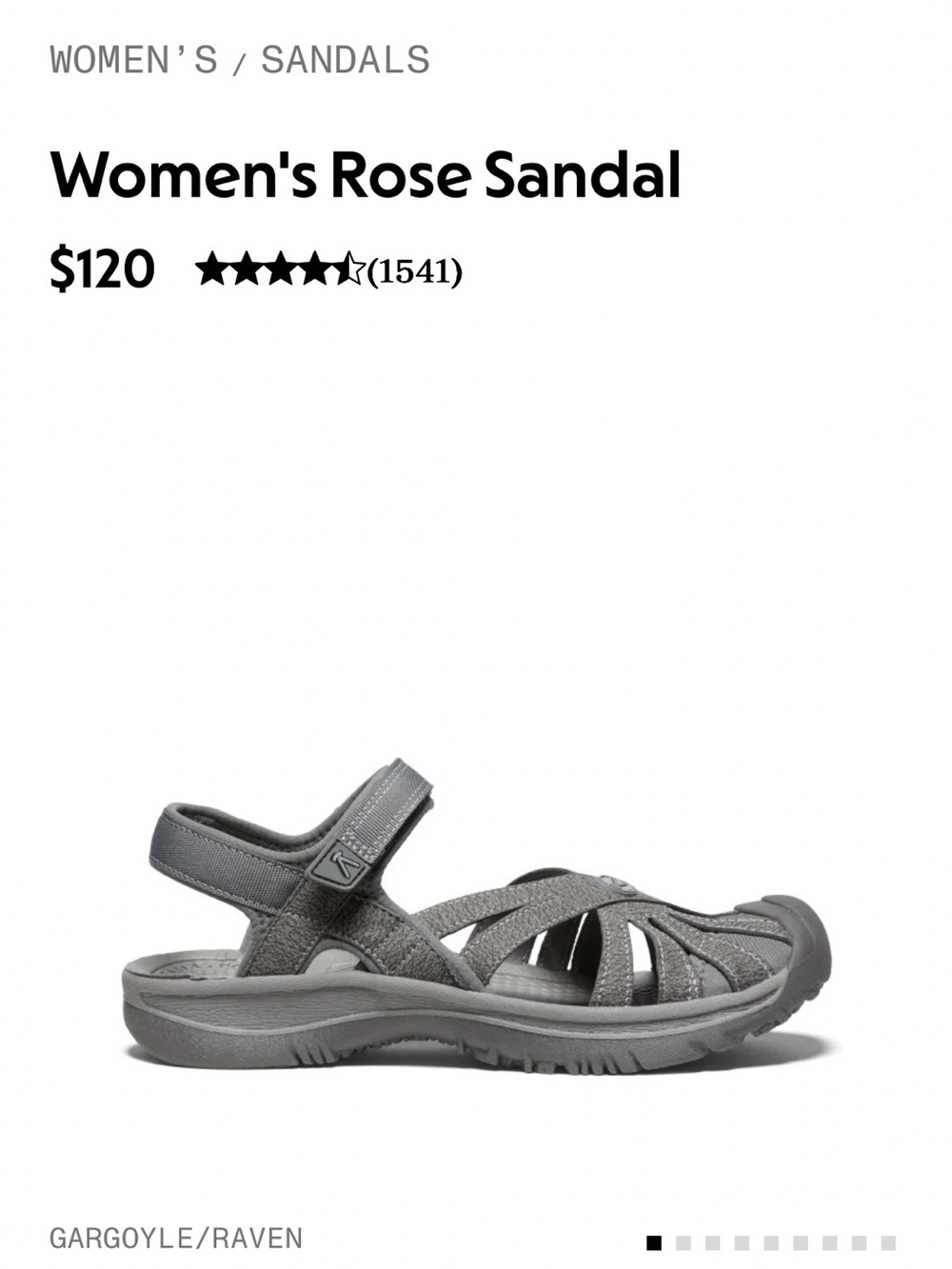 Keen Women's Rose Gargoyle/Raven Grey Adventure Sandals Size 10 NWOT